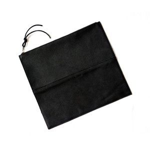 Hatton Henry Foldover Clutch in Onyx Black